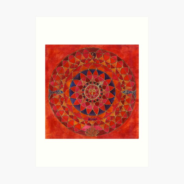  Foto zu "Widder Horoskop Mandala Produkte" Art Print by Renart 