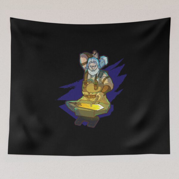 Item preview, Blacksmith Old Man Grandfather Forge Sword Glow designed and sold by Mic Designs.