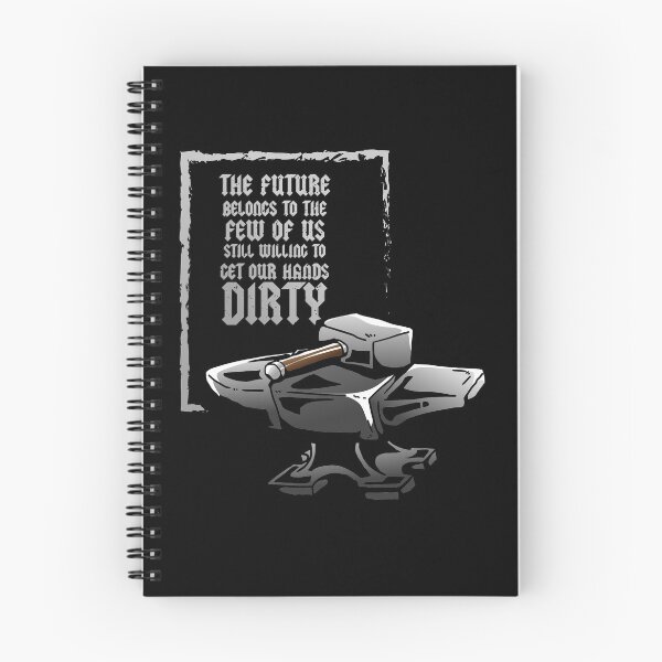 Item preview, Blacksmith Hammer Anvil Quote Hands dirty steel designed and sold by Mic Designs.
