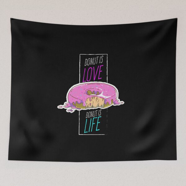 Item preview, Donut Love Life Food Bite quote Junk food sweets designed and sold by Mic Designs.