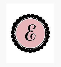 Miraculous Marinette E logo Initial Photographic Print