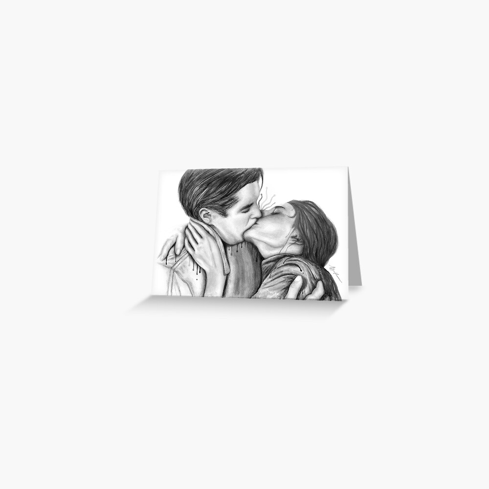 Cinema Kiss black&white - Love Art Illustration Romance Lovers Relationship  Couple Drawing Kiss Movie