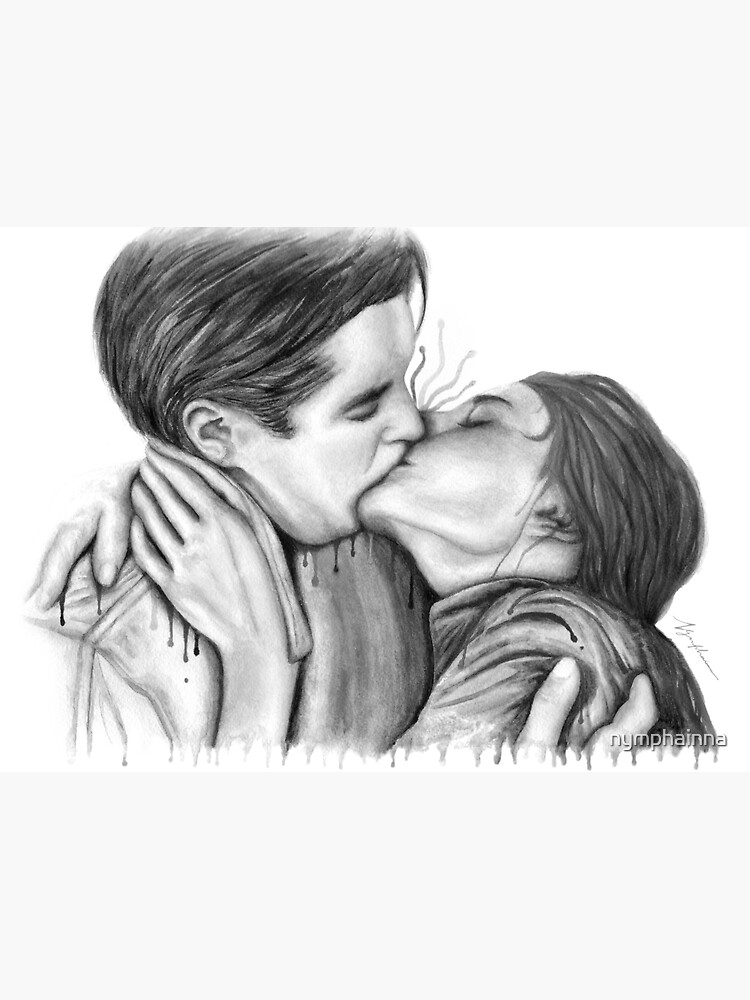 Premium Vector | Couple kissing lips sketch vector illustration line art