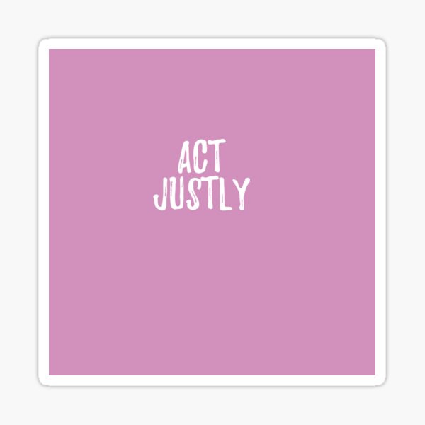 Vista previa del artículo con la obra «Actuar con justicia», diseñado y vendido por onlymerch.