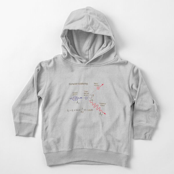 Compton Scattering - Incident Photon, Target Electron at Rest, Recoil Electron, Scattered Photon Toddler Pullover Hoodie