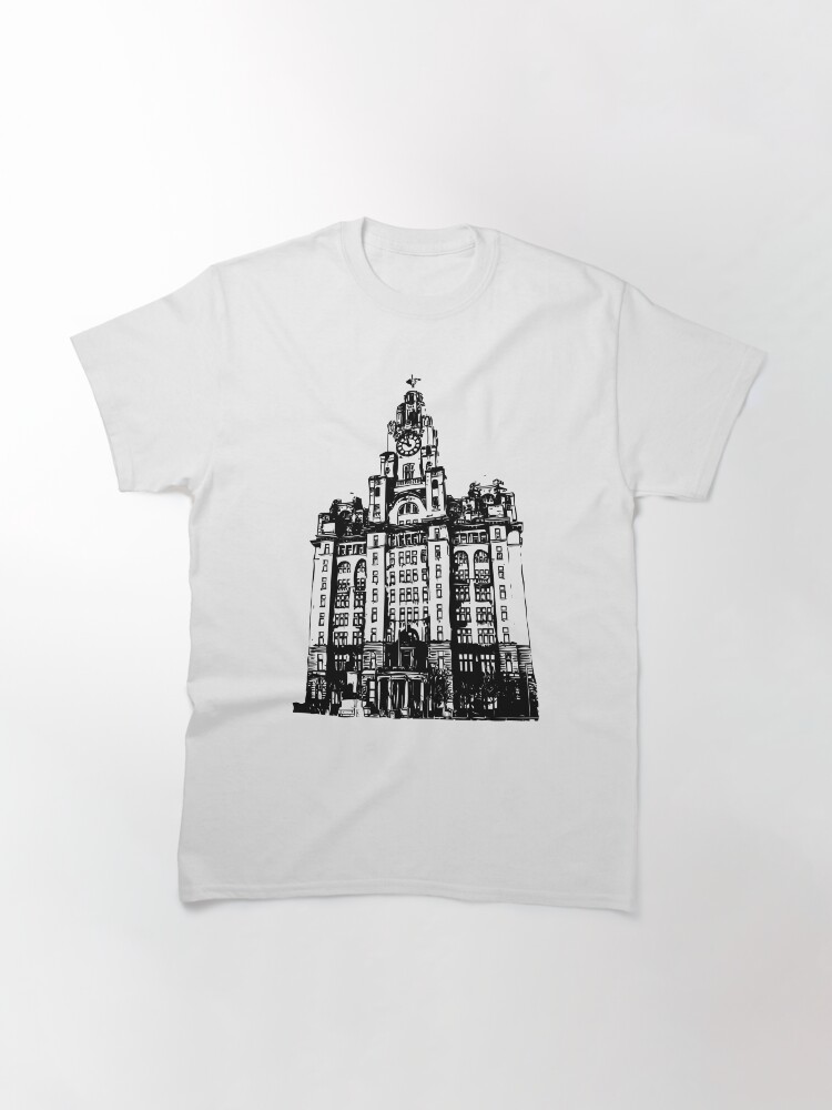 Alternate view of Liverpool Liver Building Vector Classic T-Shirt