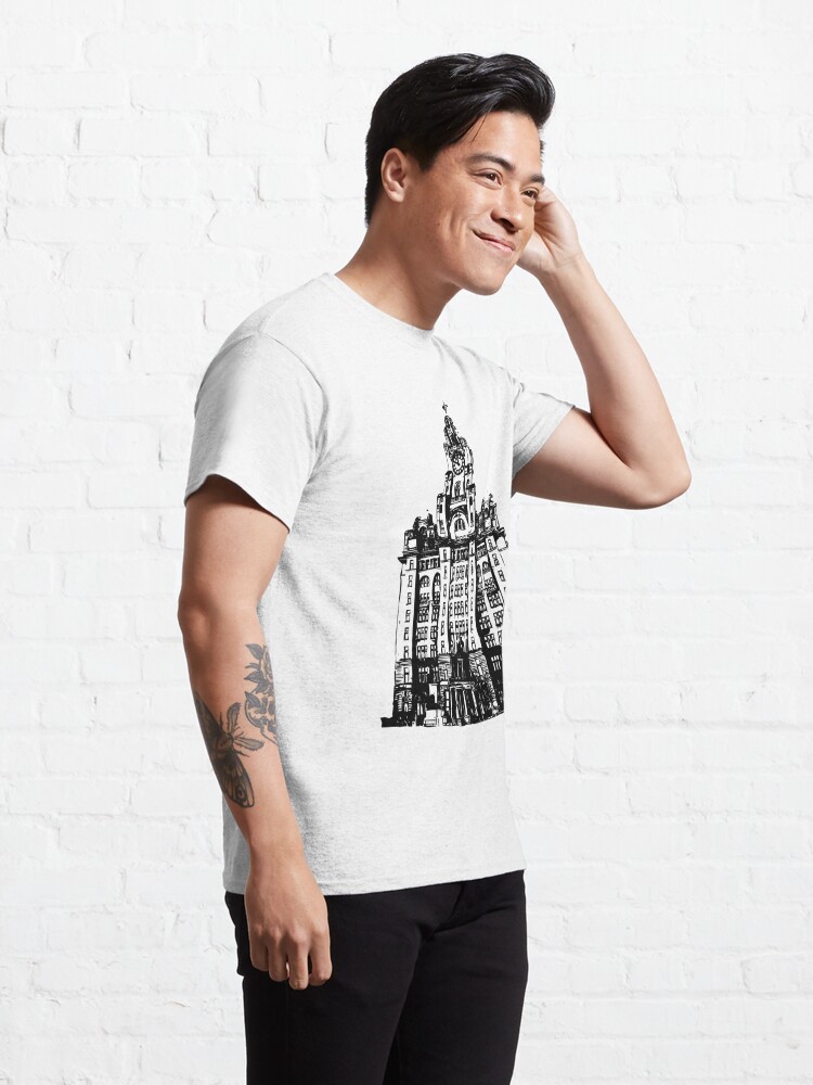 Alternate view of Liverpool Liver Building Vector Classic T-Shirt