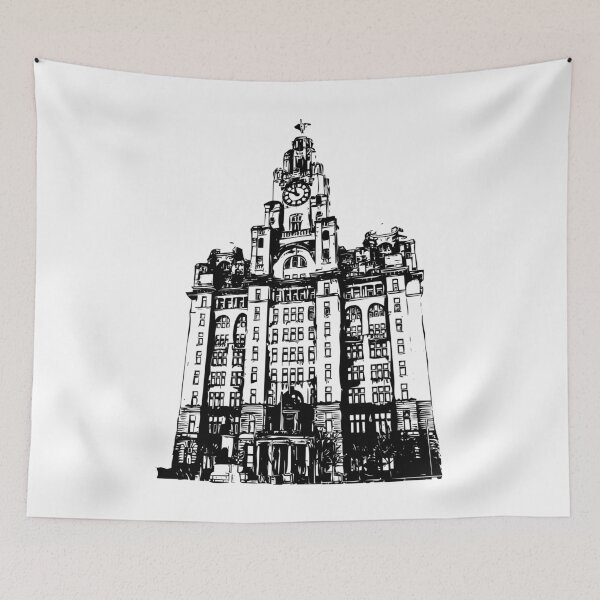 Item preview, Liverpool Liver Building Vector designed and sold by tribbledesign.