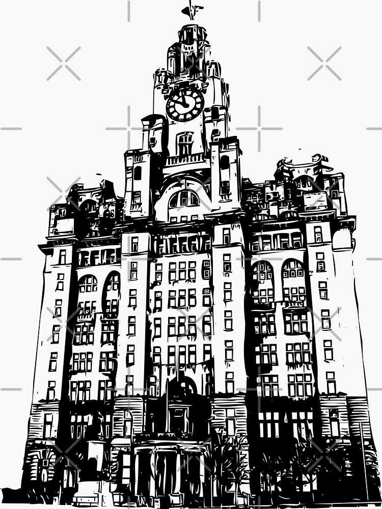 Liverpool Liver Building Vector by tribbledesign