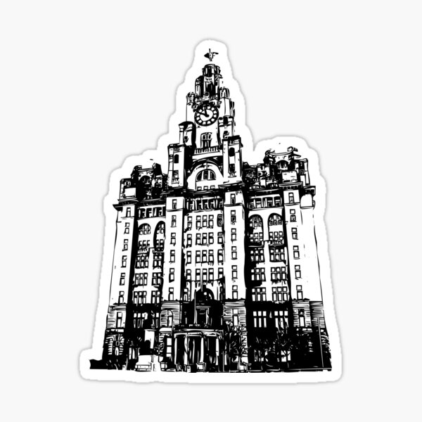 Liverpool Liver Building Vector Sticker