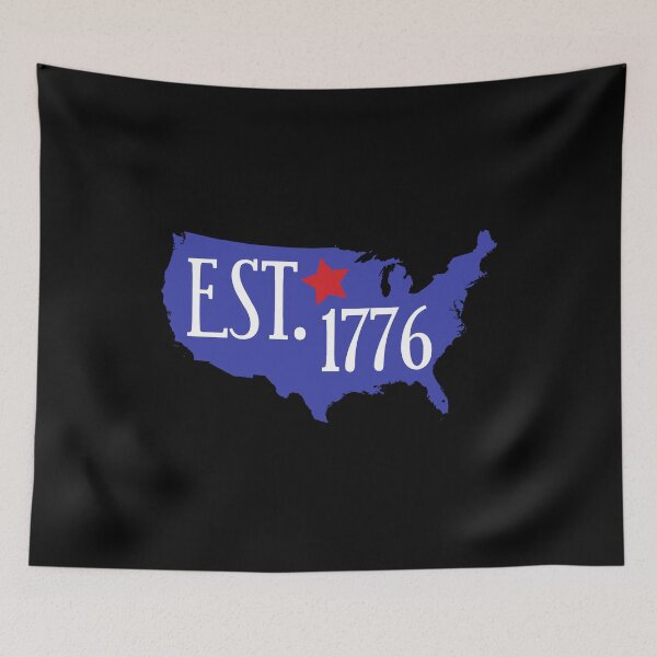 Item preview, Established 1776 USA Independence Day Map of America designed and sold by LarkDesigns.