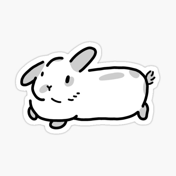Item preview, Minimalist White Spotted Bunny Rabbit designed and sold by Brushes n Bunnies.