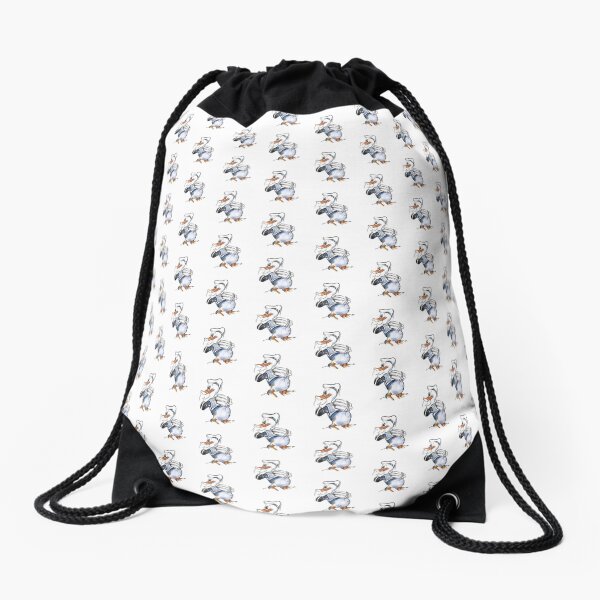 Charcoal and Oil - Donald has a Choice Drawstring Bag