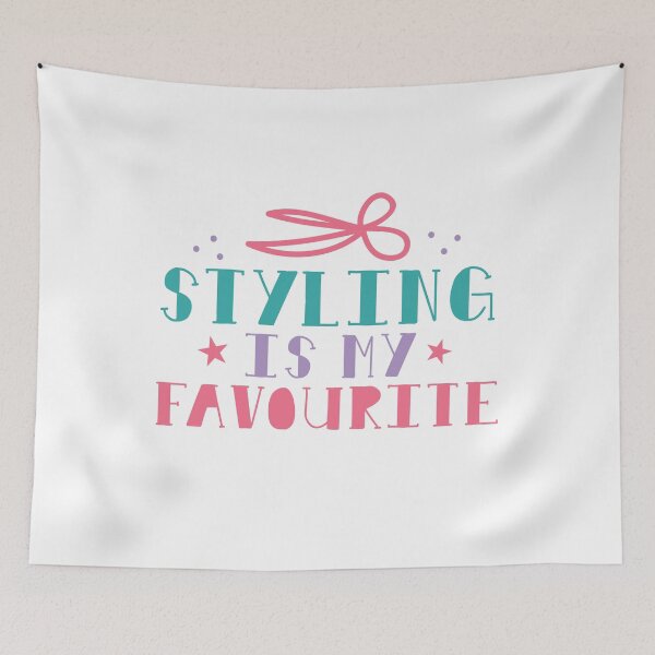 Item preview, Styling is my favourite (with hair cutting scissors) designed and sold by jazzydevil.