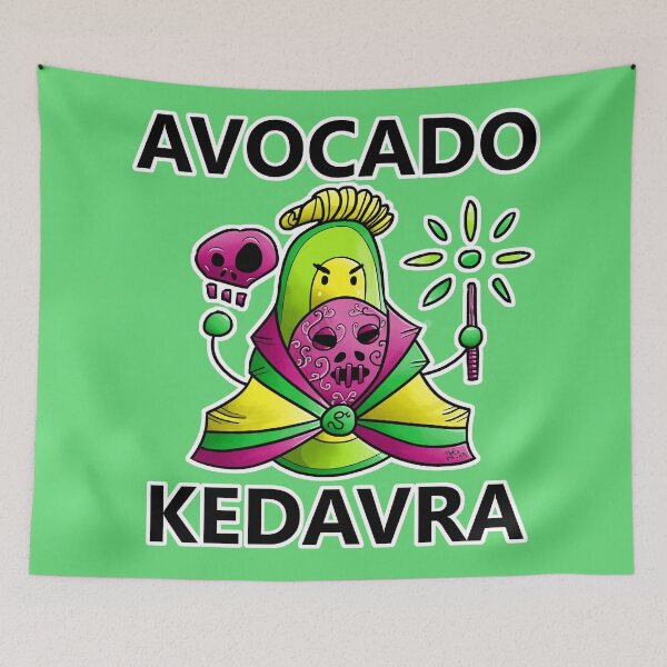 Item preview, Avocado Kedavra - Death Eater Avocado with Wand designed and sold by JonGrin.