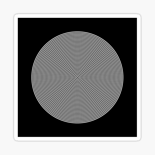 Hypnotic Circles optical Illusion Sticker