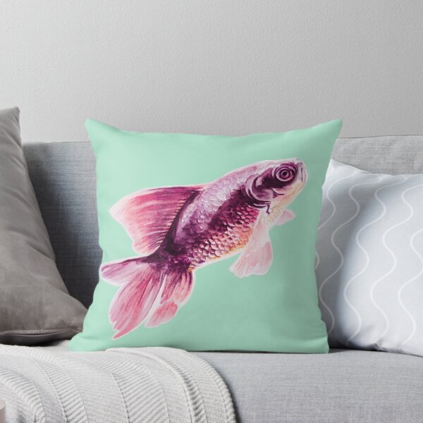 Item preview, Magneta Fish on Mint  designed and sold by ThistleandFox.