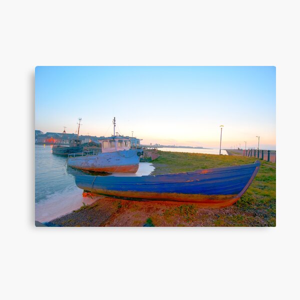 Three Boats Opposite The Old Long Walk, Galway Canvas Print