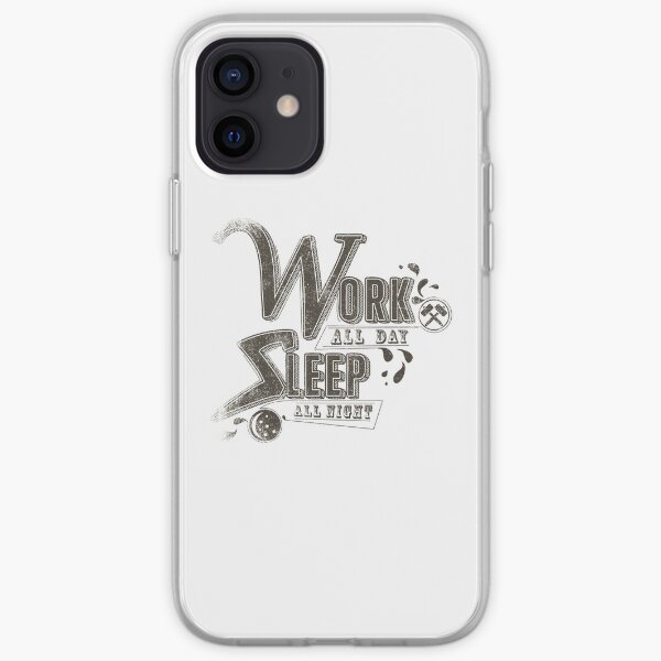 Work all day sleep all night iPhone Soft Case