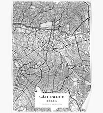 Sao Paulo Karte, Sao Paulo Karte Poster, Sao Paulo Wandkunst Karte drucken, Karte von Sao Paulo, Sao Paulo Geschenk, Sao Paulo Brasilien Dekor Poster