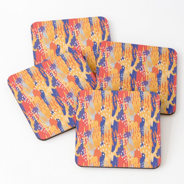 Item preview, Abstract Colorful Paintbrush Drawing Design on Orange designed and sold by RPuniquedesigns.