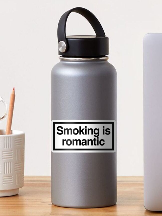 Thumbnail 1 of 3, Sticker, Smoking is romantic designed and sold by zchwyng.
