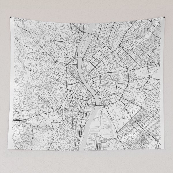 Item preview, Budapest Map designed and sold by Kara515.