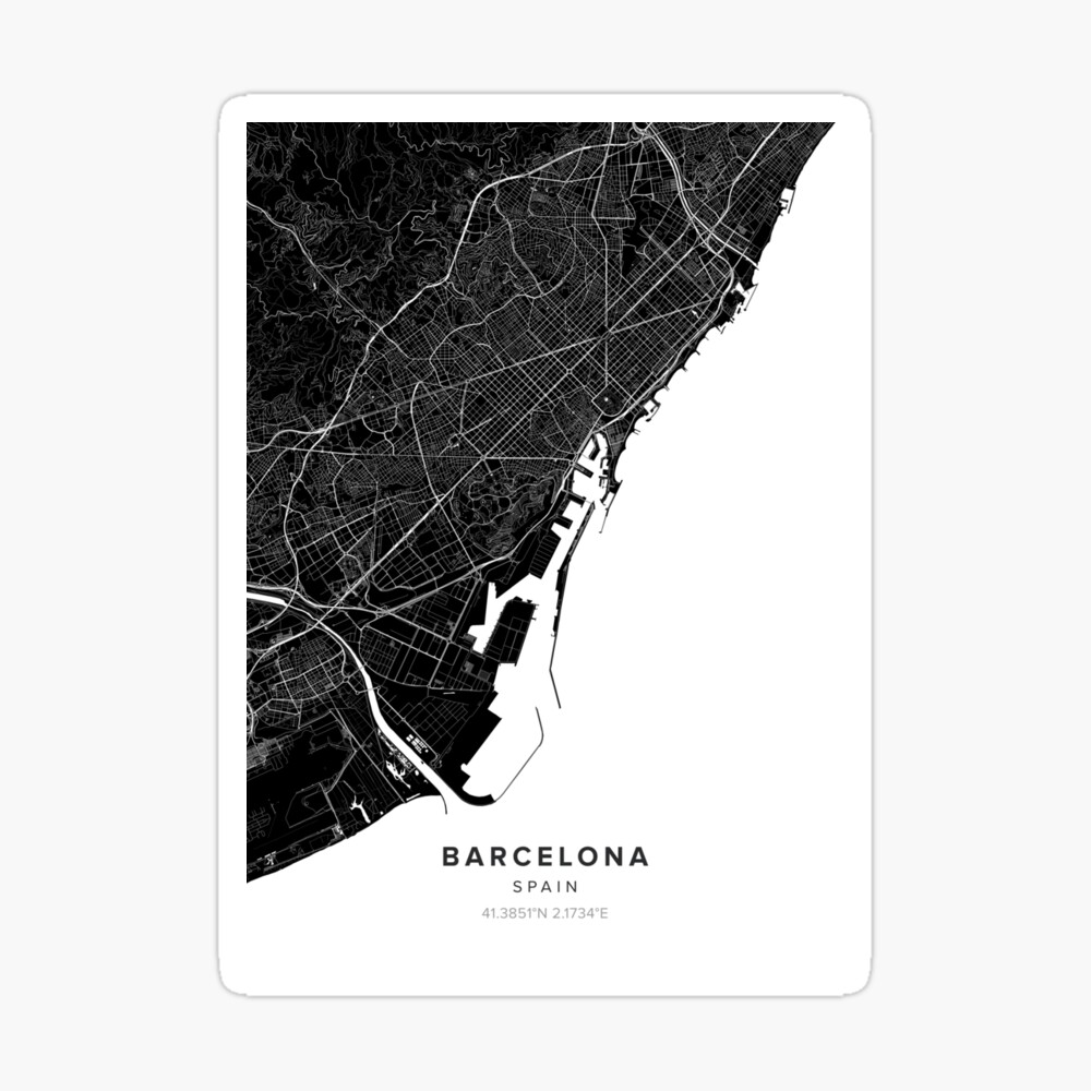Barcelona Map Poster By Kara515 Redbubble