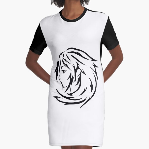 Anime Mädchen mit tribal Frisur T-Shirt Kleid