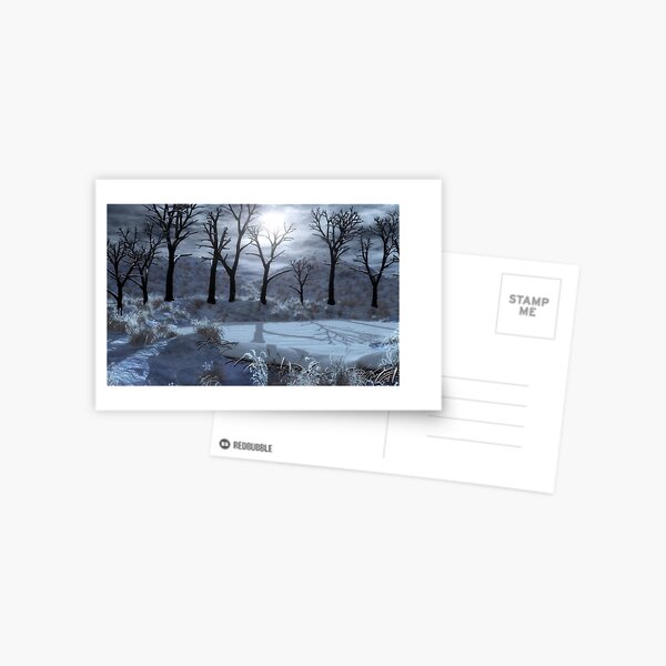 Winter beaver pond Postcard