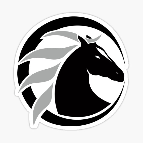 "horse logo" Sticker by LEAVAEL Redbubble