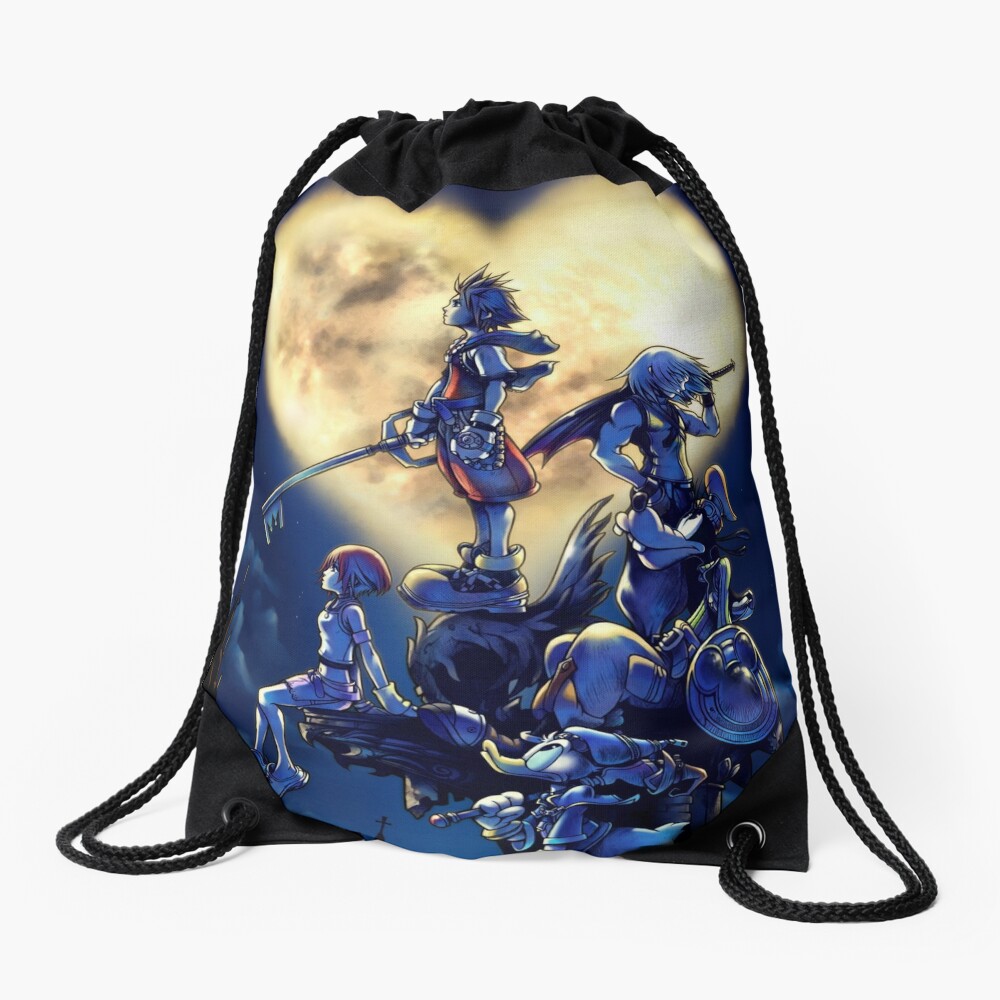 Kingdom Hearts Book Drawstring Bag