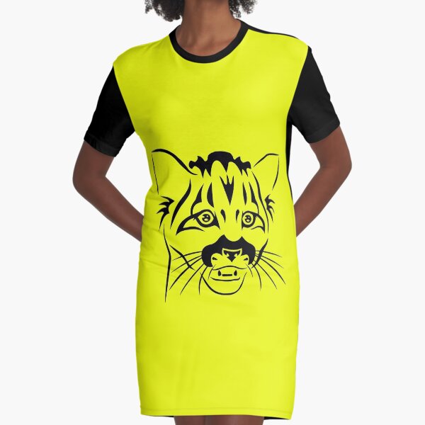 Kleine Raubkatze T-Shirt Kleid