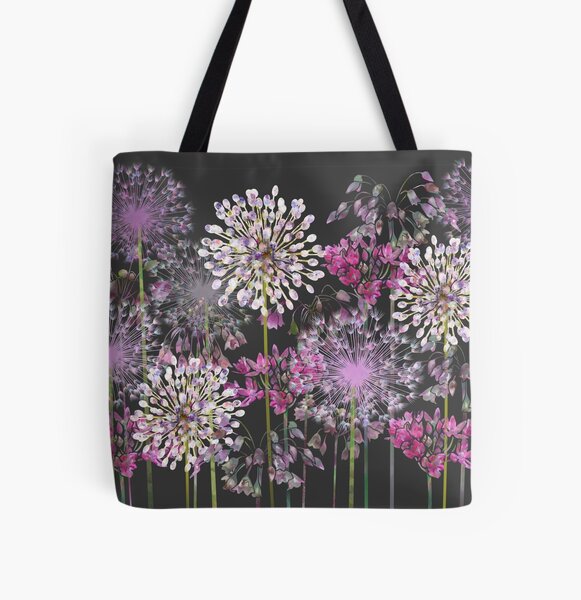 Allium Meadow All Over Print Tote Bag