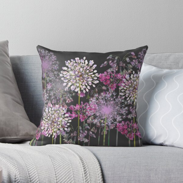 Allium Meadow Throw Pillow