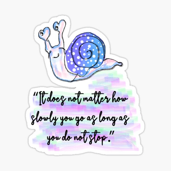Cute Blue Wise Snail  Sticker