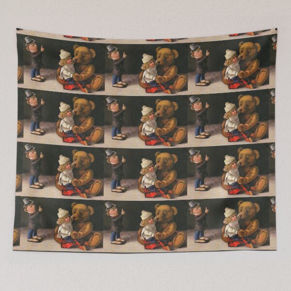 Item preview, Three Dolls, including a Teddy Bear, Interacting by artist Fritz Hildebrandt designed and sold by neonwulf.