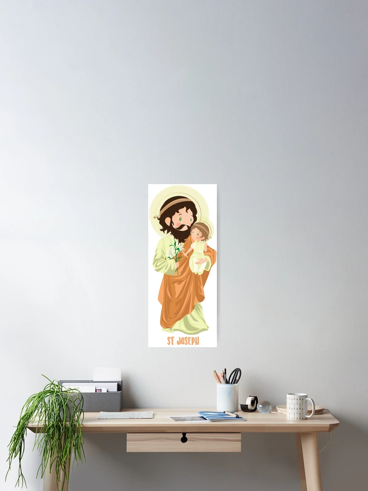 Thumbnail 2 of 3, Poster, Saint Joseph designed and sold by AlMAO2O.