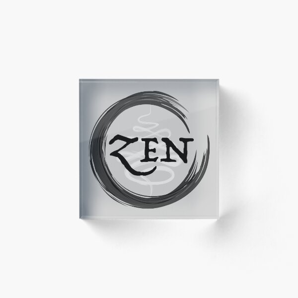 Zen Symbol black Acrylic Block