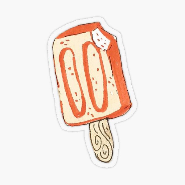 Watercolor Dreamsicle Transparent Sticker