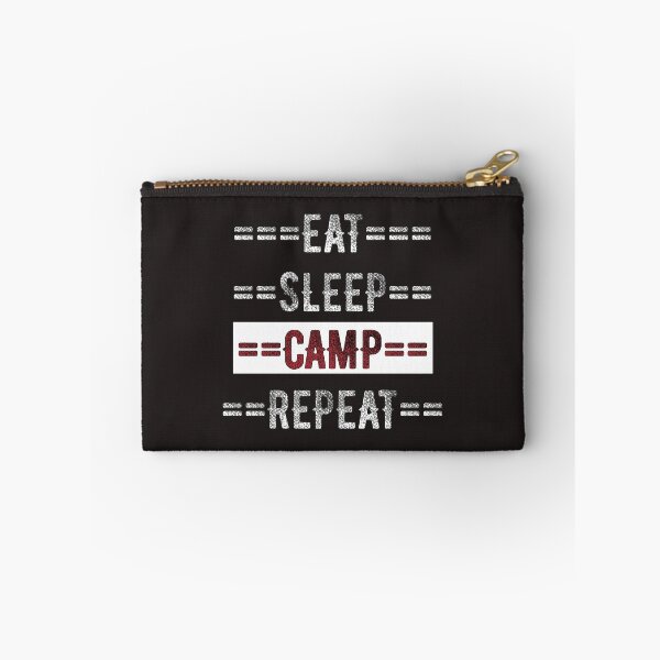 Item preview, Camper Gift - Eat Sleep Camp Repeat  - Distressed Text Design designed and sold by TrndSttr.