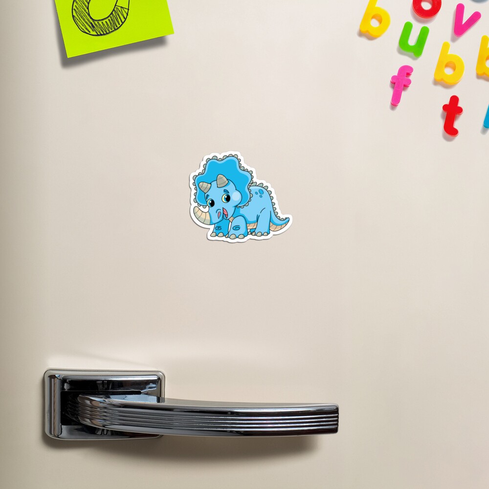 blue triceratops baby Magnet