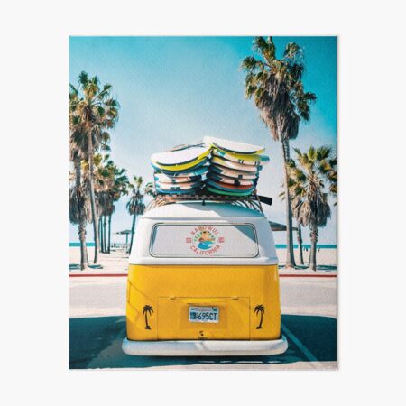 Van Life - Yellow Art Board Print