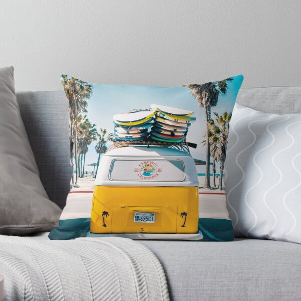 Van Life - Yellow Throw Pillow