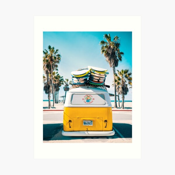 Van Life - Yellow Art Print