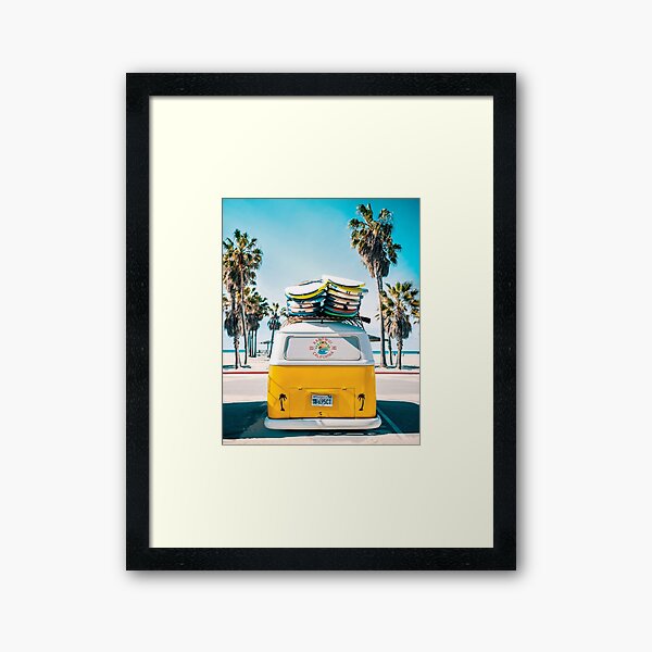Van Life - Yellow Framed Art Print