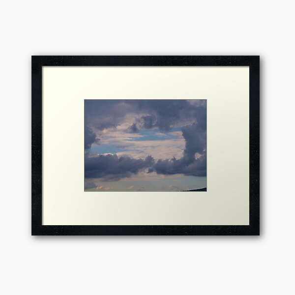 Window to the sky , clouds via Mt. Barney Framed Art Print