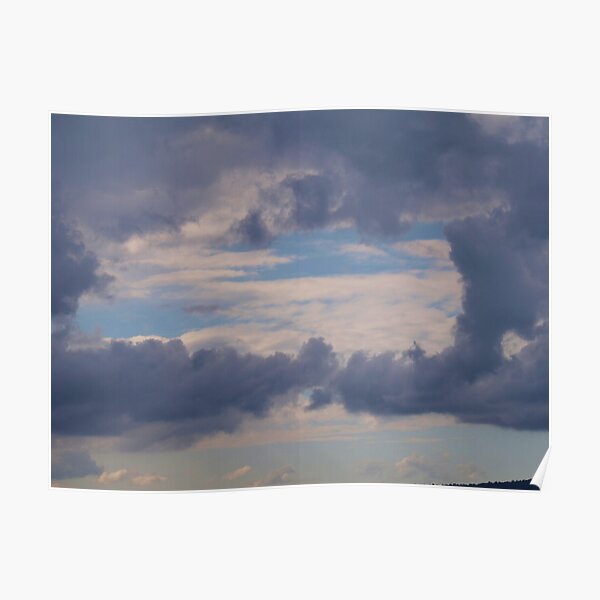 Window to the sky , clouds via Mt. Barney Poster