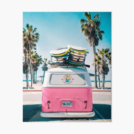 Van Life - Pink Art Board Print