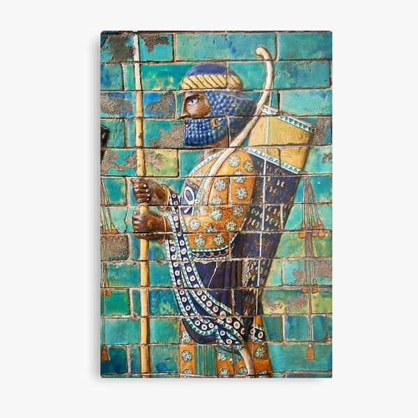 Achaemenid Immortals' Soldier Metal Print